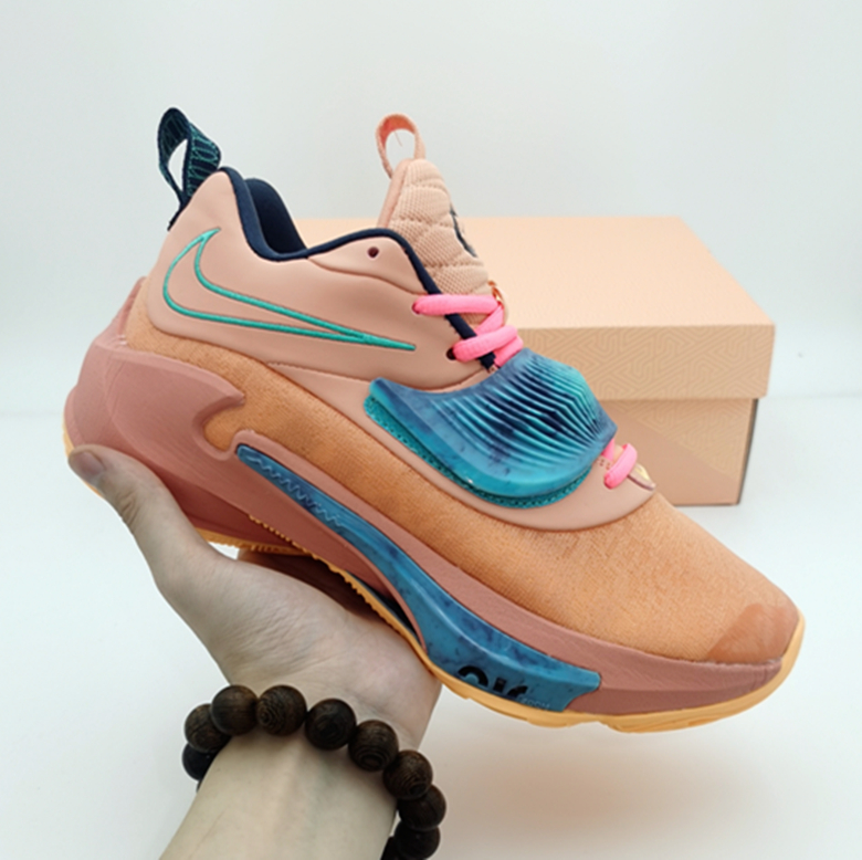 2022 Nike Freak 3 Orange Blue Pink Shoes